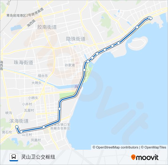 公交胶南301路的线路图