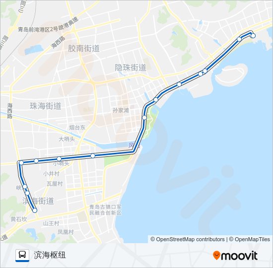 公交胶南302路的线路图