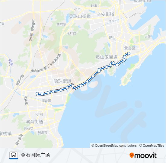 公交胶南305路的线路图