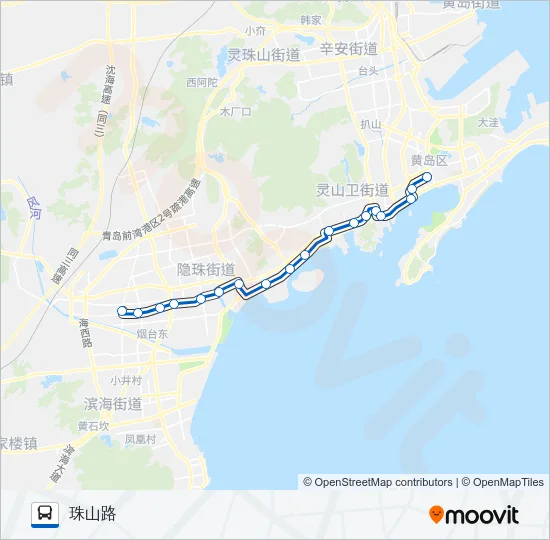 公交胶南305路的线路图