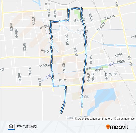 胶州201路 bus Line Map