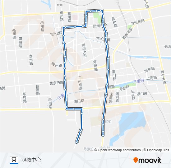 胶州201路 Bus Line Map