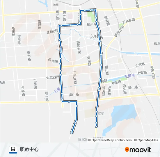 胶州201路 Bus Line Map