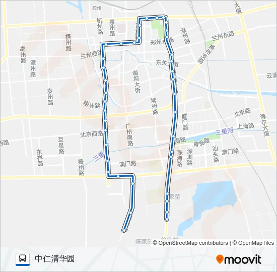 胶州201路 Bus Line Map