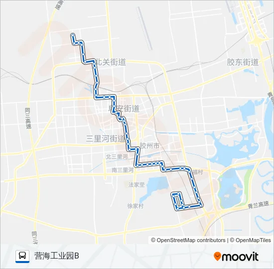 胶州205路 Bus Line Map