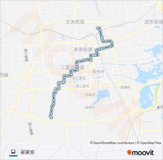 胶州206路 bus Line Map