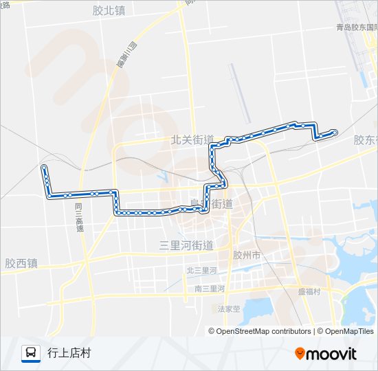 胶州207路 Bus Line Map