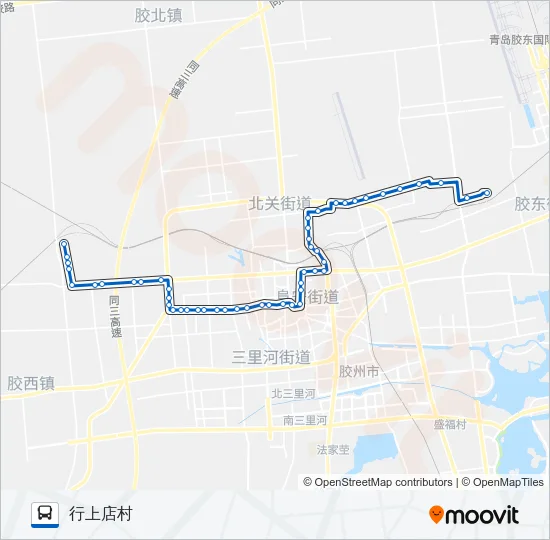 胶州207路 Bus Line Map