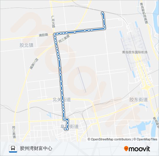 胶州208路 bus Line Map