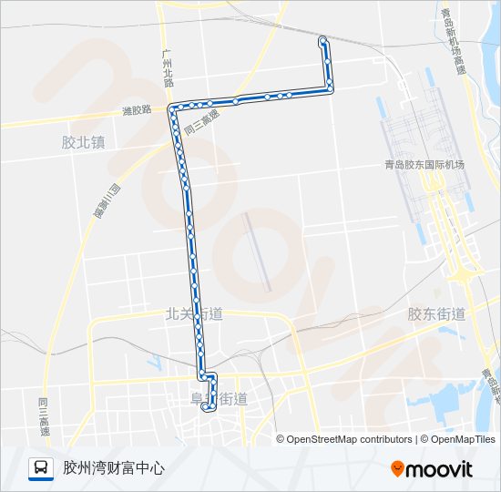 胶州208路 Bus Line Map