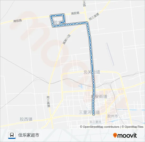 胶州210路 Bus Line Map