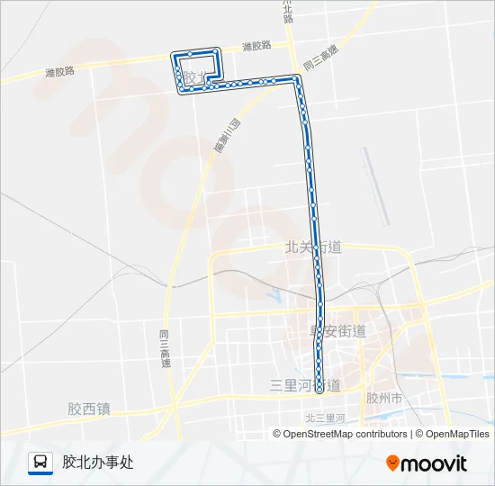 胶州210路 Bus Line Map