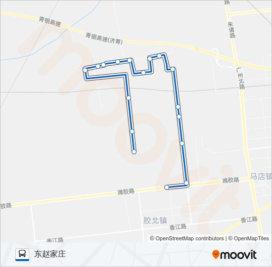 公交胶州212路的线路图