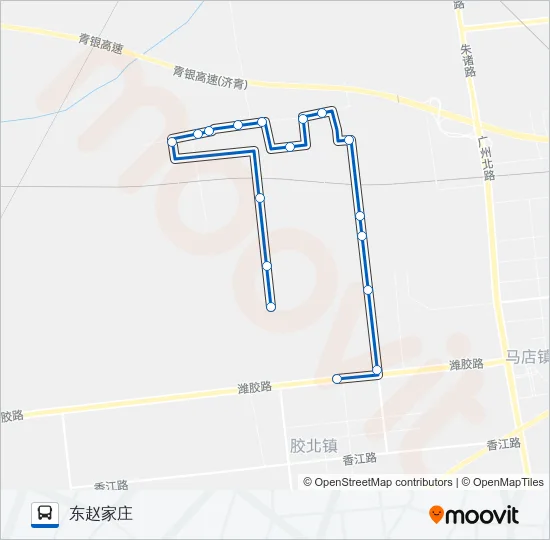 胶州212路 Bus Line Map