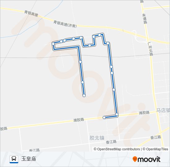 公交胶州212路的线路图