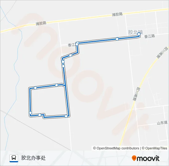 胶州213路 Bus Line Map