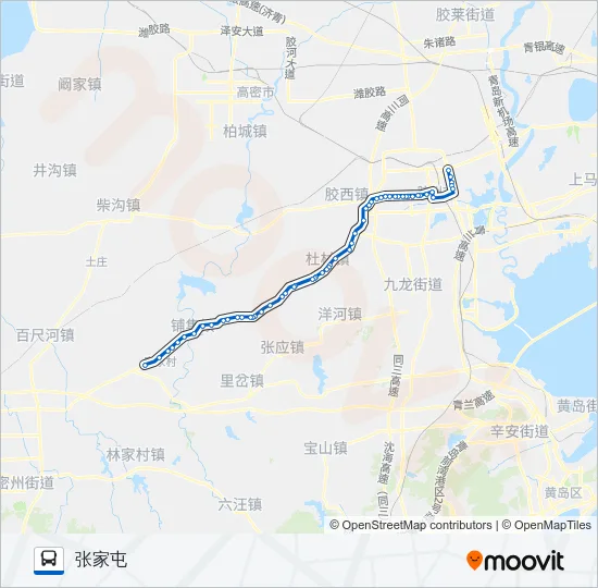 胶州502路 Bus Line Map