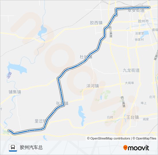 胶州503路 bus Line Map
