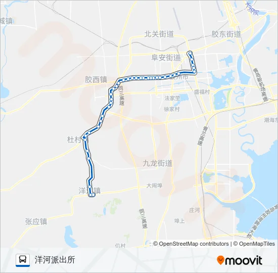 胶州505路 Bus Line Map