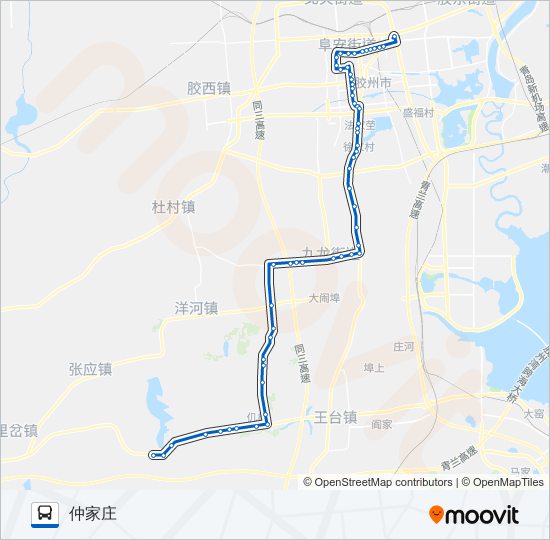 胶州507路 bus Line Map