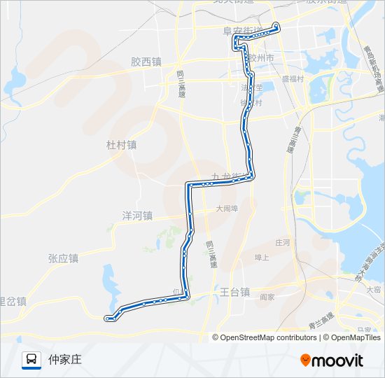 公交胶州507路的线路图