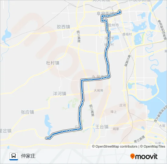 胶州507路 Bus Line Map