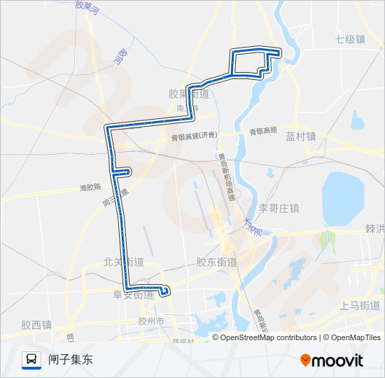 胶州601路 Bus Line Map