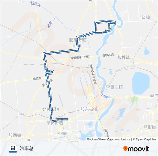 公交胶州601路的线路图