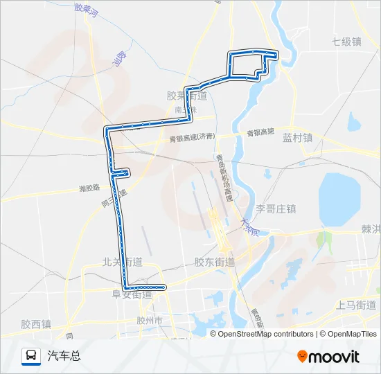 胶州601路 Bus Line Map
