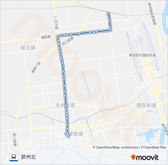 胶州602路 bus Line Map
