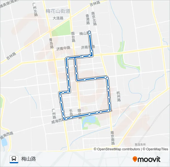 莱西6路内环 Bus Line Map