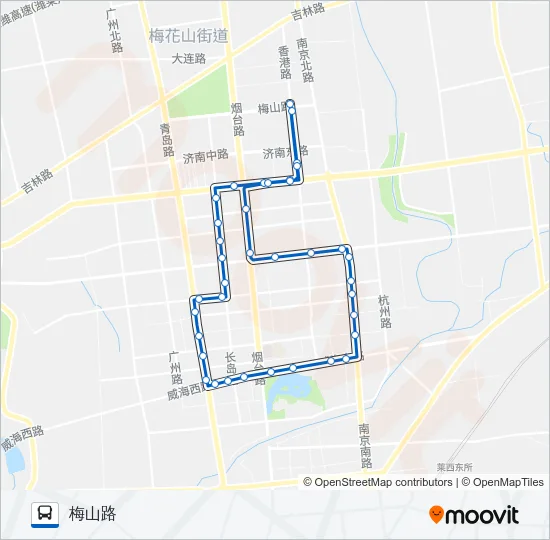 公交莱西6外环路的线路图
