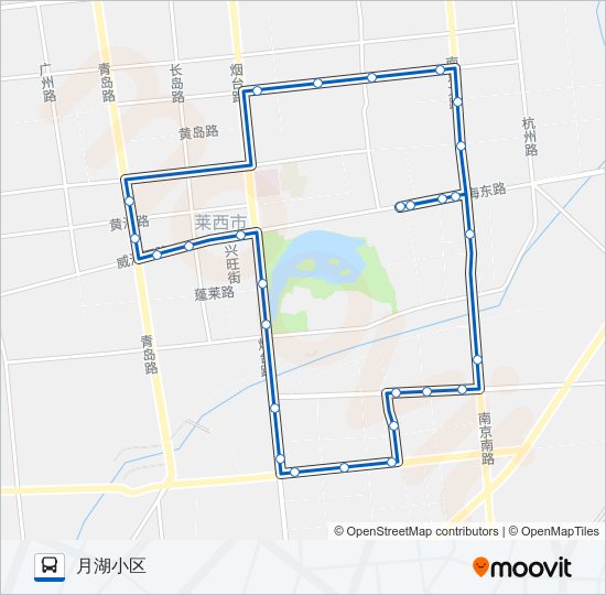 公交莱西7内环路的线路图