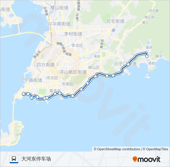 公交都市观光1路的线路图