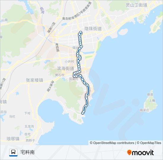 黄岛101路 bus Line Map