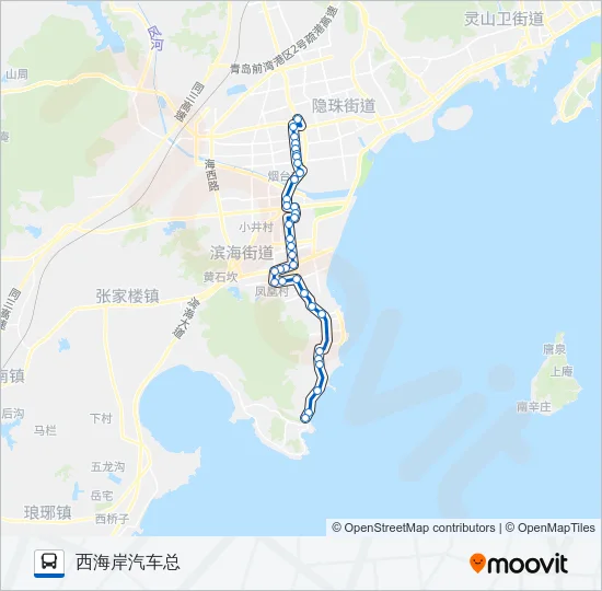 黄岛101路 Bus Line Map