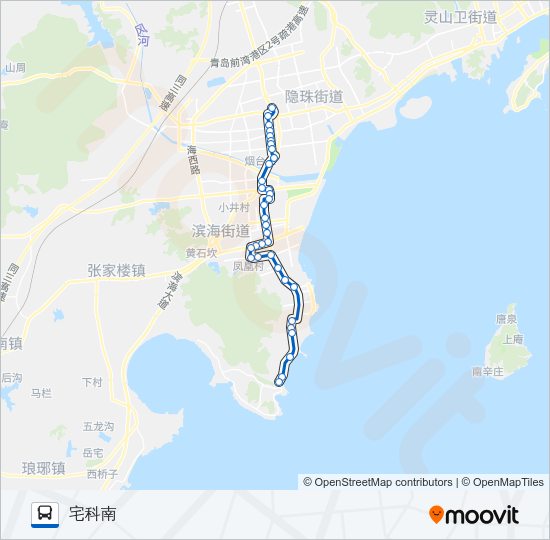 黄岛101路 Bus Line Map