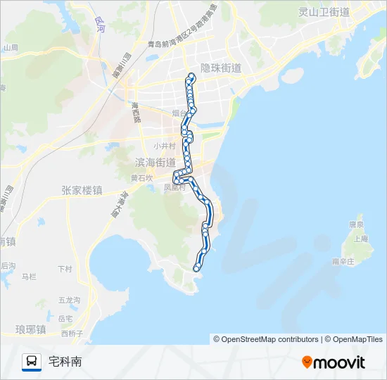 黄岛101路 Bus Line Map