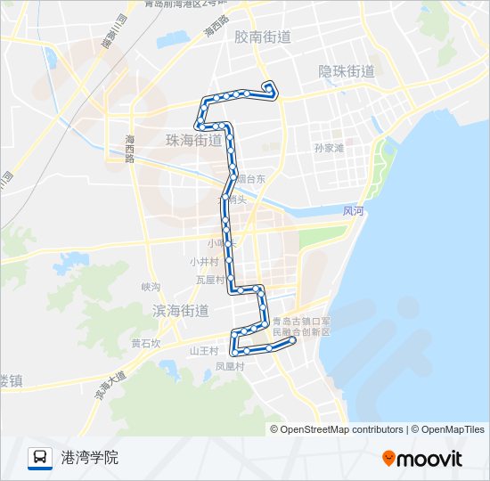 公交黄岛102路的线路图