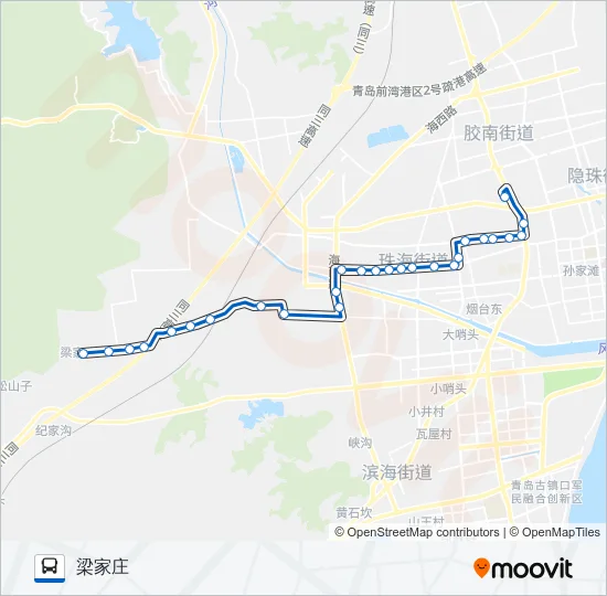 黄岛206路 Bus Line Map