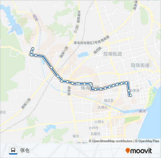 黄岛208路 bus Line Map