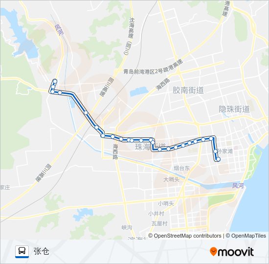 黄岛208路 Bus Line Map