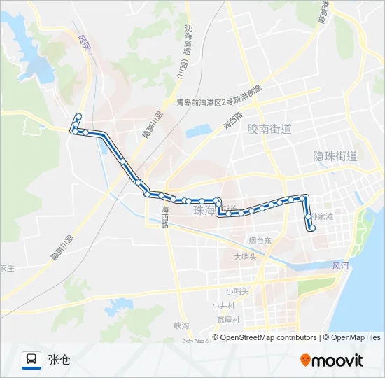 黄岛208路 Bus Line Map