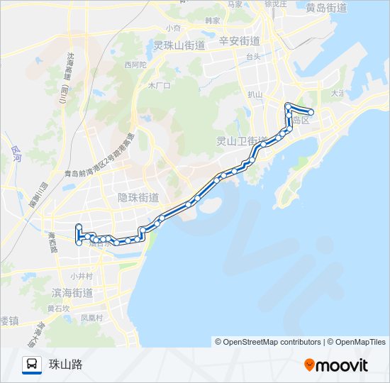 黄岛303路 bus Line Map