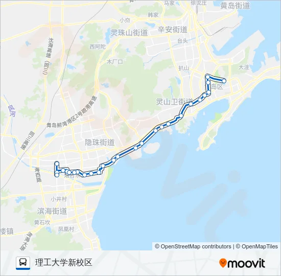 黄岛303路 Bus Line Map