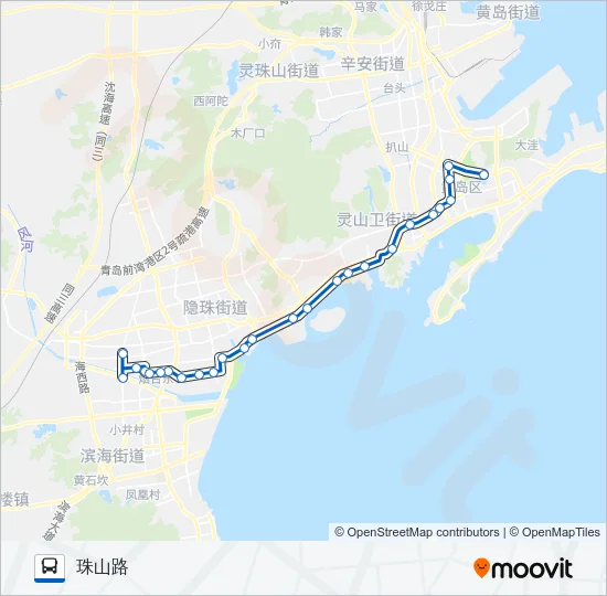 黄岛303路 Bus Line Map