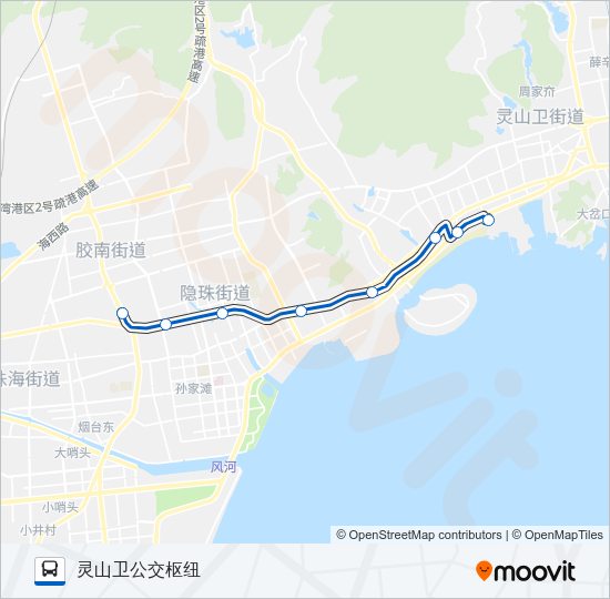 黄岛306路 Bus Line Map