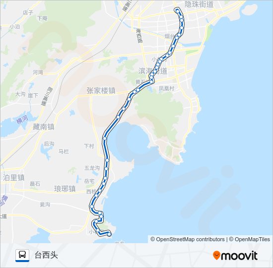 黄岛501路 bus Line Map