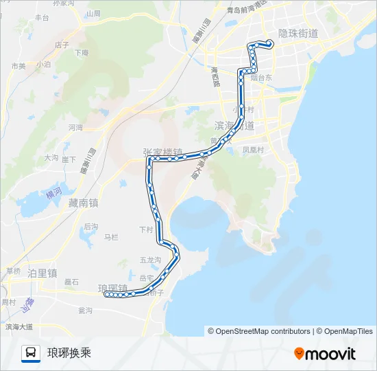 黄岛502路 Bus Line Map