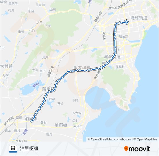 黄岛503路 bus Line Map
